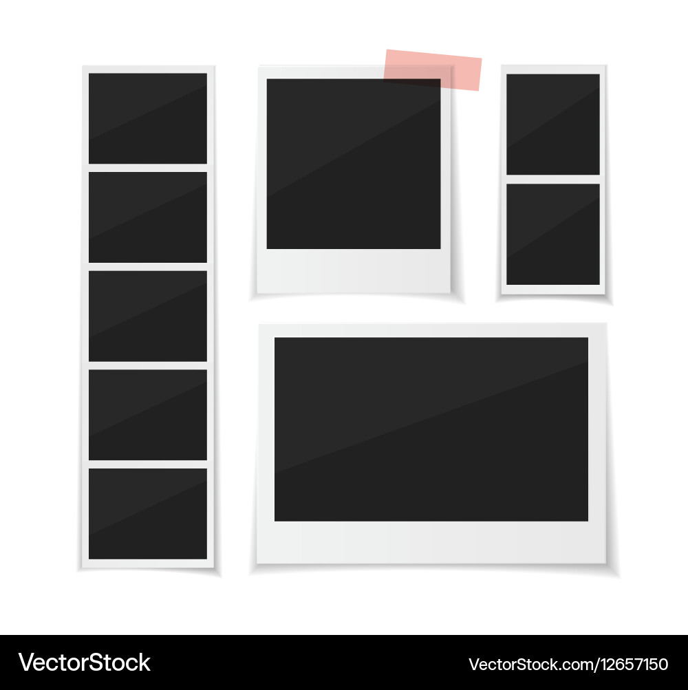 Retro Photo Booth Collection Royalty Free Vector Image