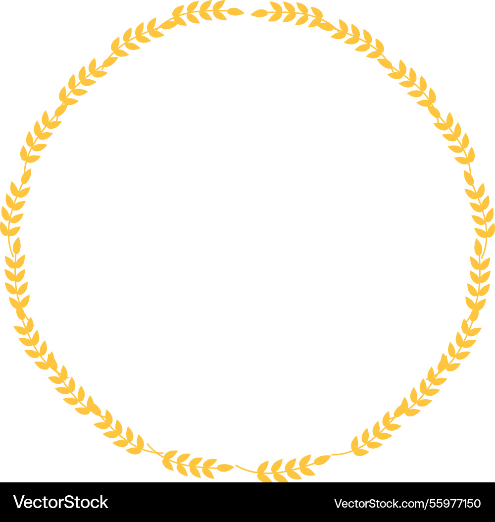 Round wheat frame with space for text Round wheat frame with space for text Vector Image