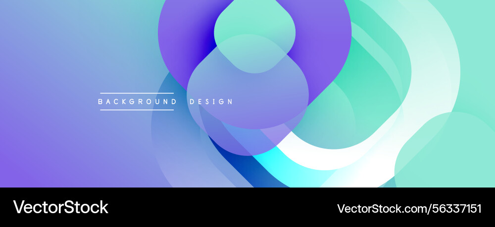 Abstract fluid shapes overlap creating vibrant Vector Image