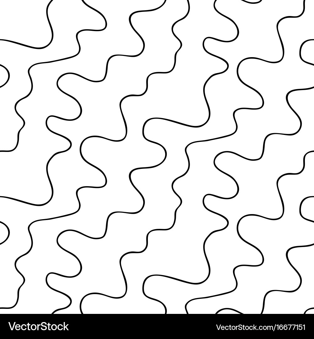 Abstract Line Pattern - Monochrome Wave vector image