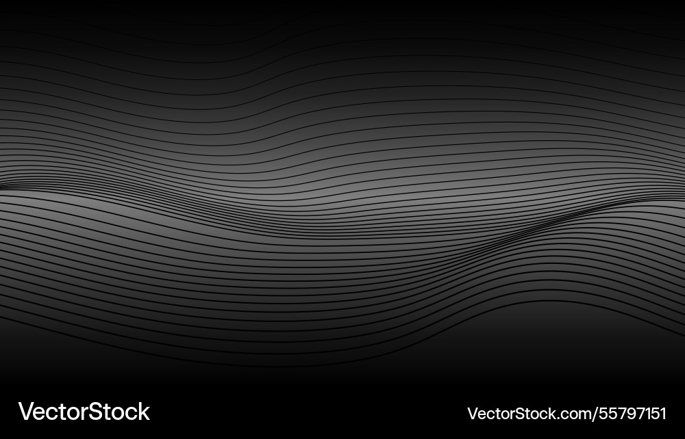 Abstract lines black gradient on dark background Abstract lines black gradient on dark background vector image