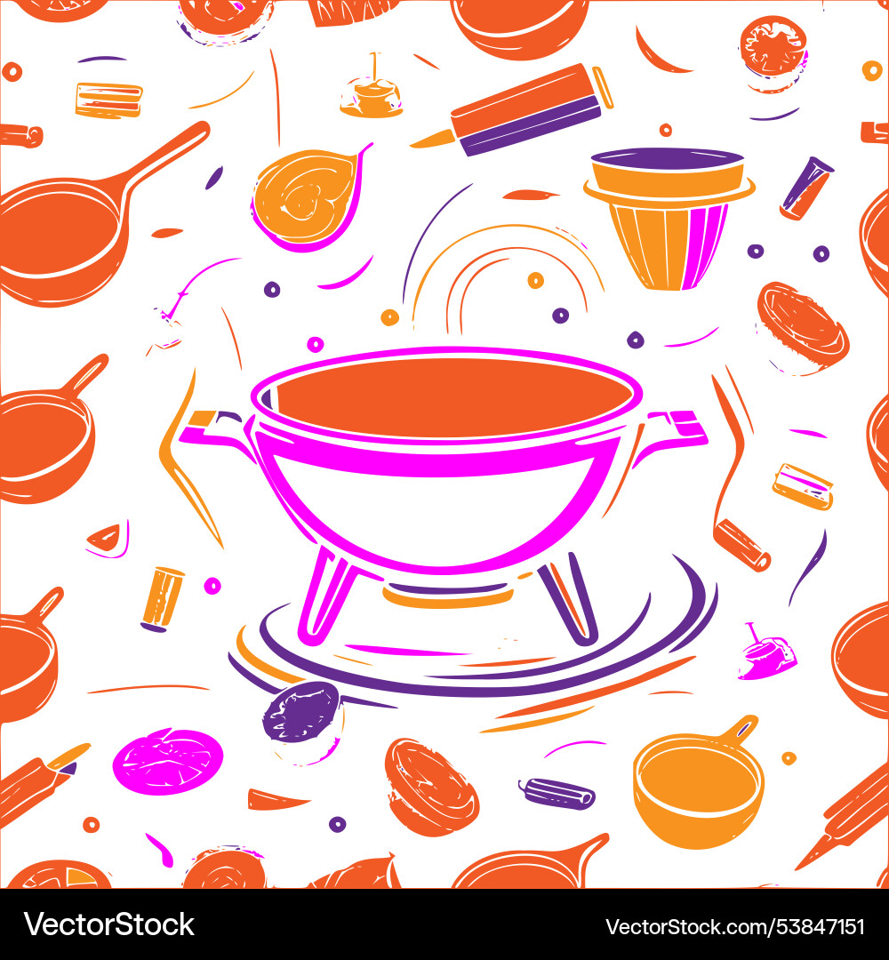 Cauldron abstract pattern seamless Cauldron abstract pattern seamless Vector Image