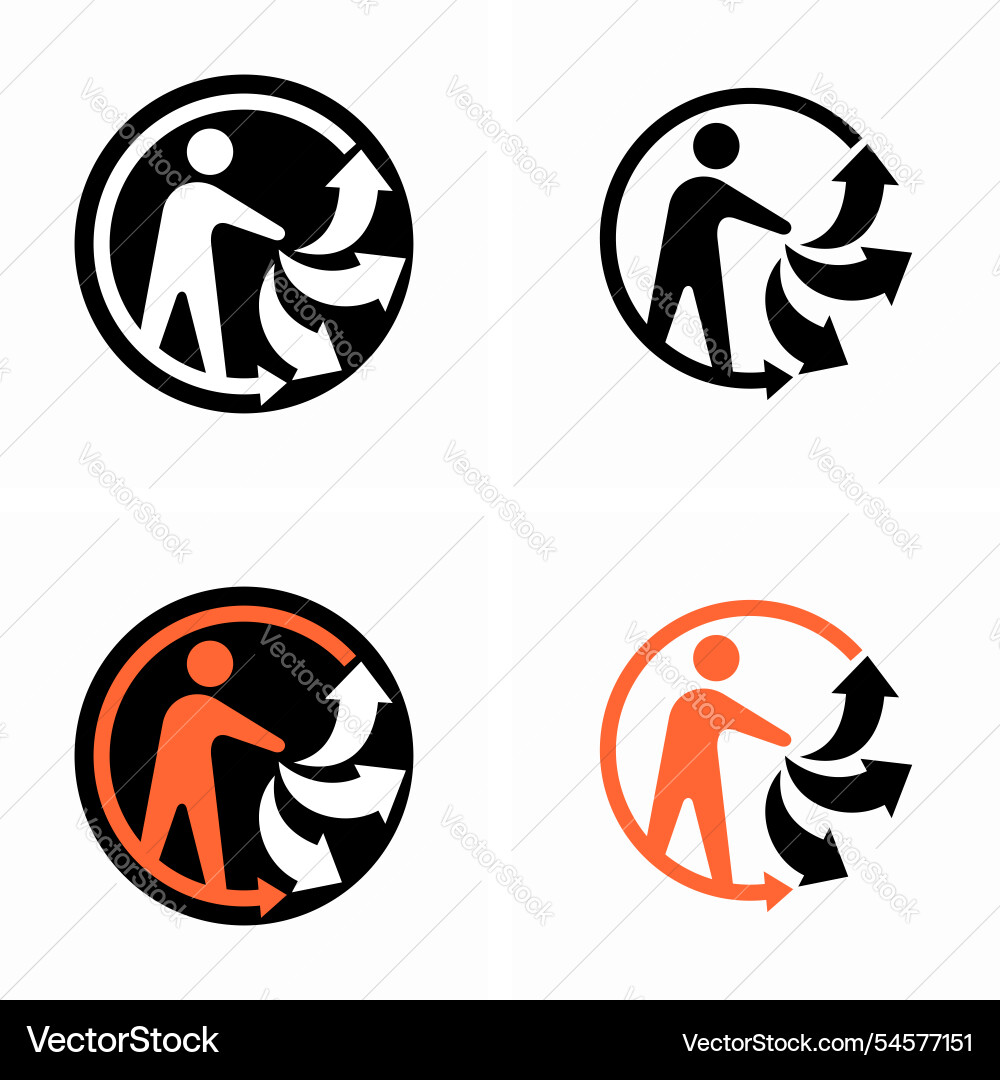 Garbage sorting information sign vector image