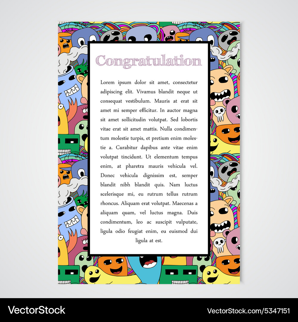 Graphic design template document with abstract Vector Image