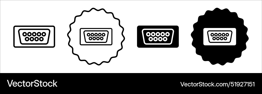 Serial icon symbol set collection simple Vector Image