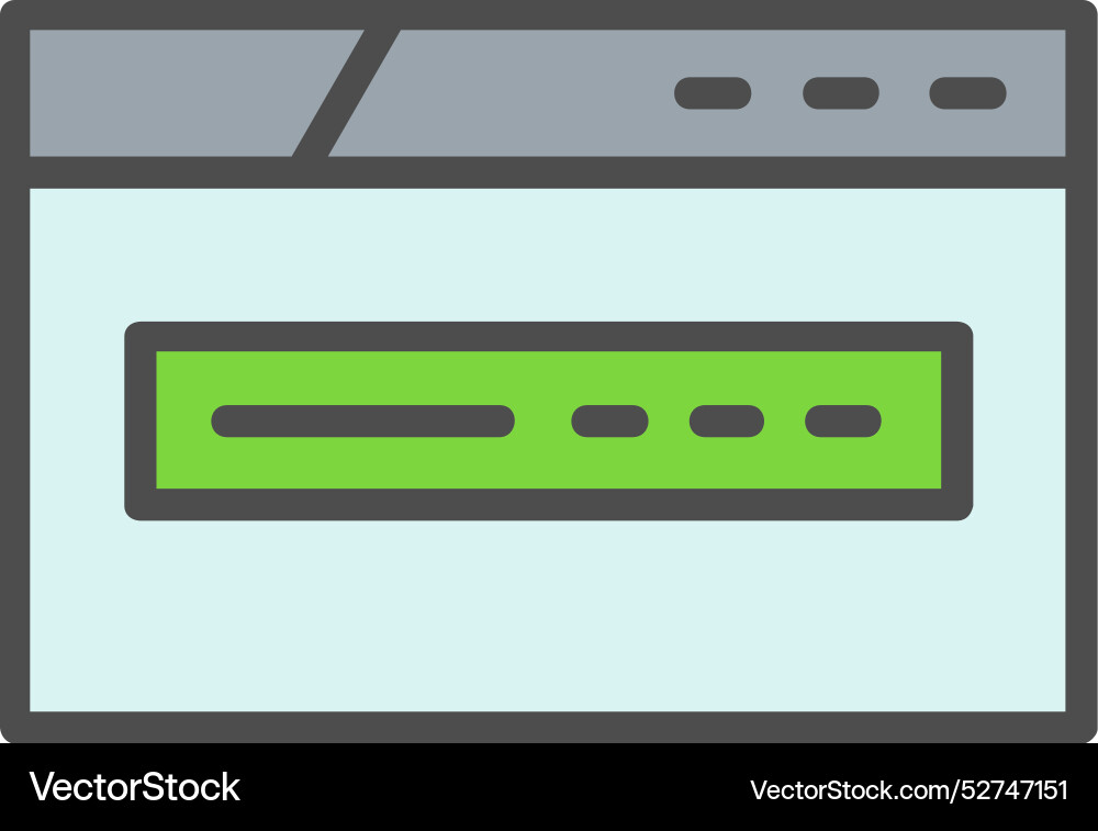 Web browser line filled icon design vector image