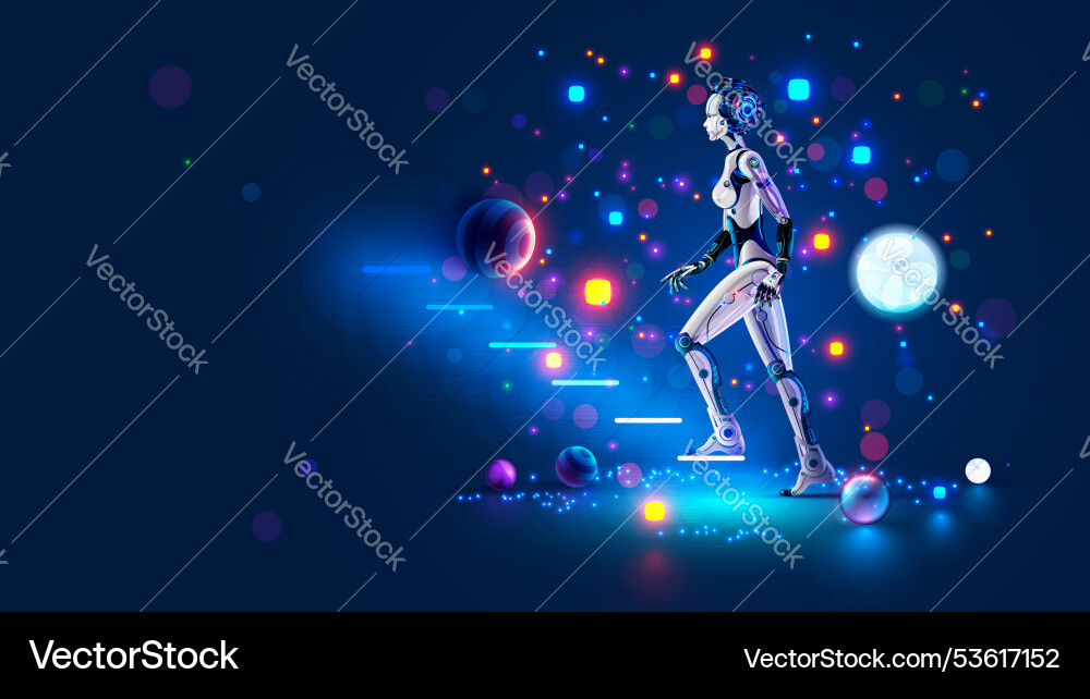 Ai or artificial intelligence learning machine Ai or artificial intelligence learning machine Vector Image