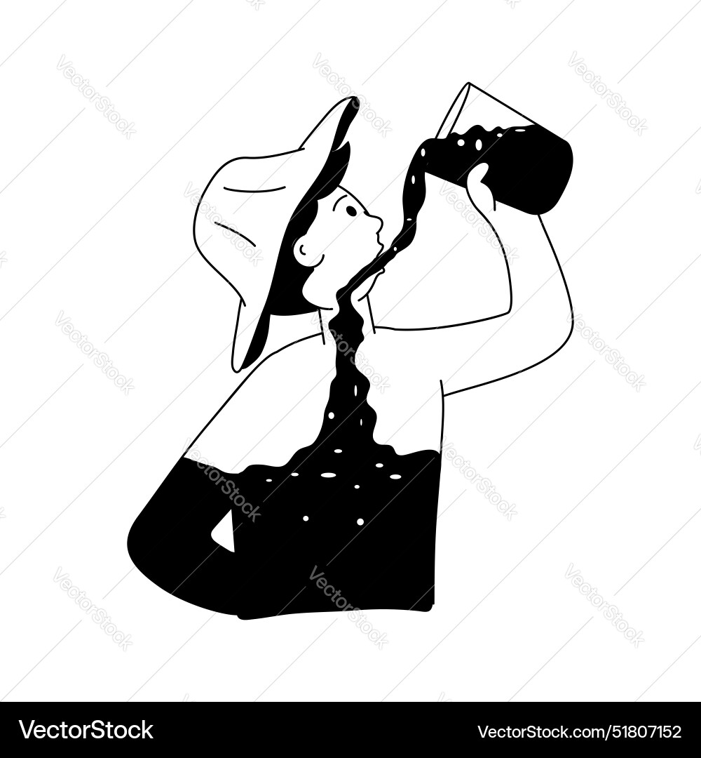 Drinking water Royalty Free Vector Image - VectorStock
