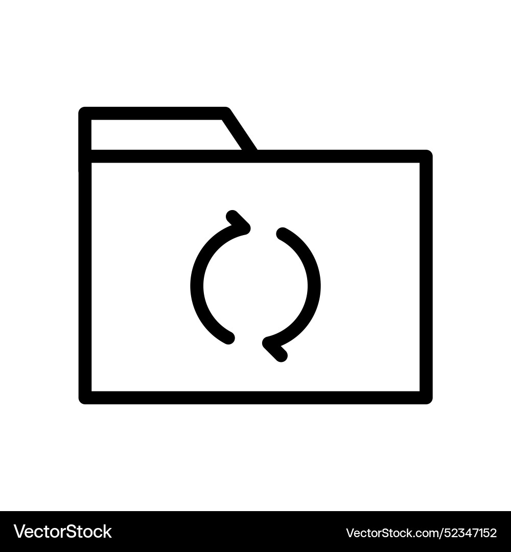 Folder sync icon design in filled and outlined Folder sync icon design in filled and outlined Vector Image