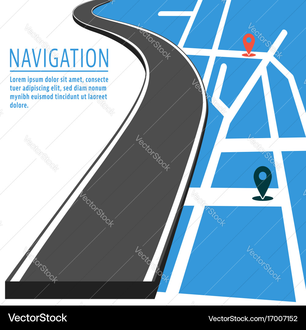 Navigation mit Pinpointer vektorbild