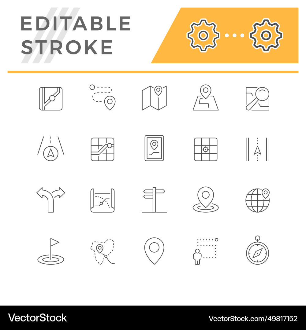 Standort Icons - Set Vektorbild