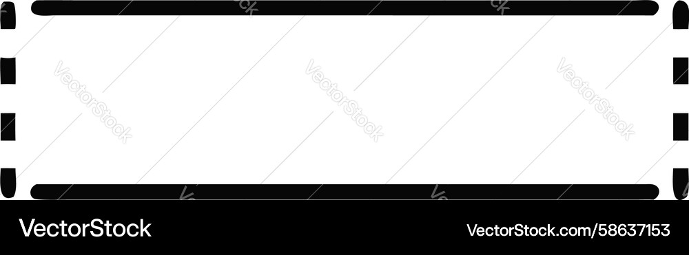 Dashed Rectangle Frame Vector Image