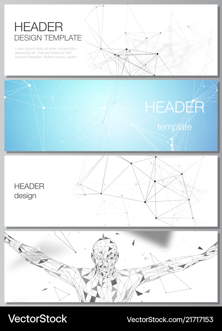 Minimalistic editable layout of headers Minimalistic editable layout of headers vector image