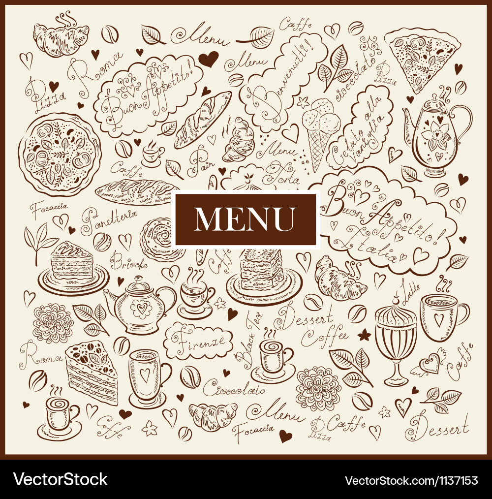 Pattern menu Vector Image