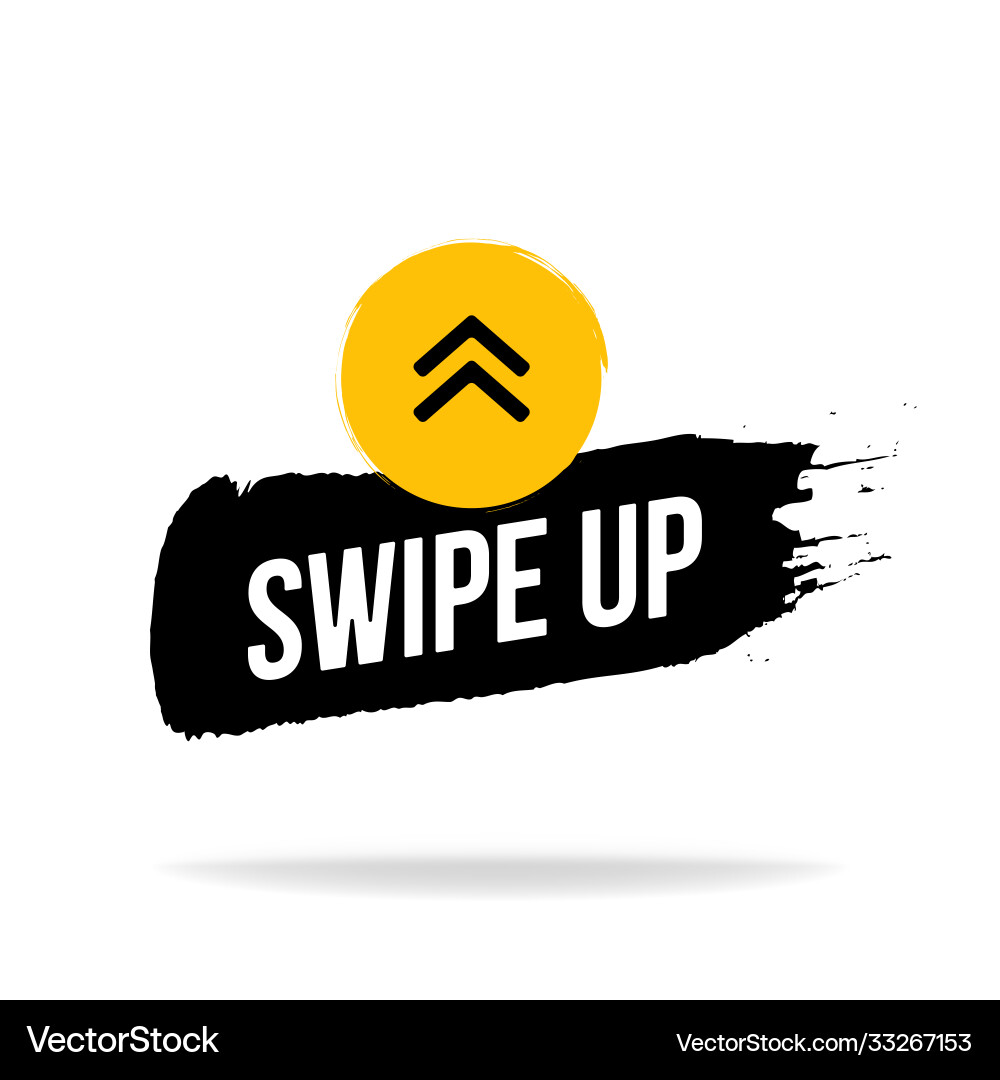 Swipe up Symbol Emblem Logo in Pinsel Schlagstil Swipe up Symbol Emblem Logo in Pinsel Schlagstil vektorbild