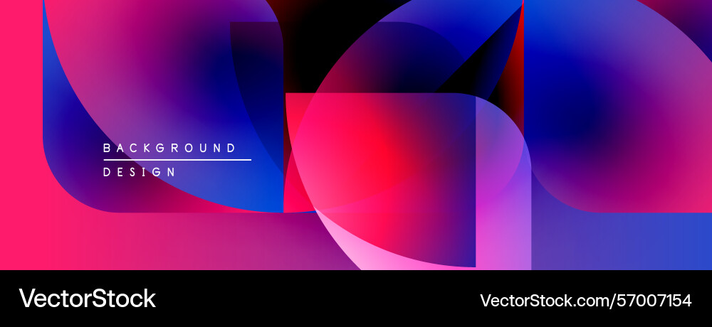 Abstract vibrant design features overlapping Abstract vibrant design features overlapping Vector Image