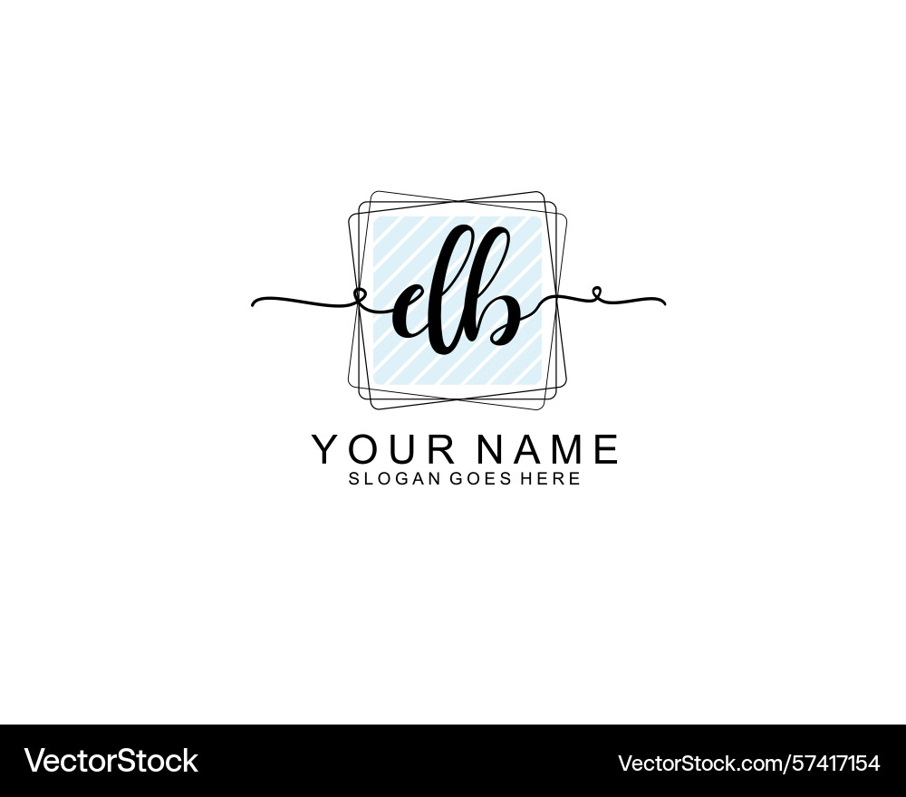 Creative handwritten db initial logos Vector Image