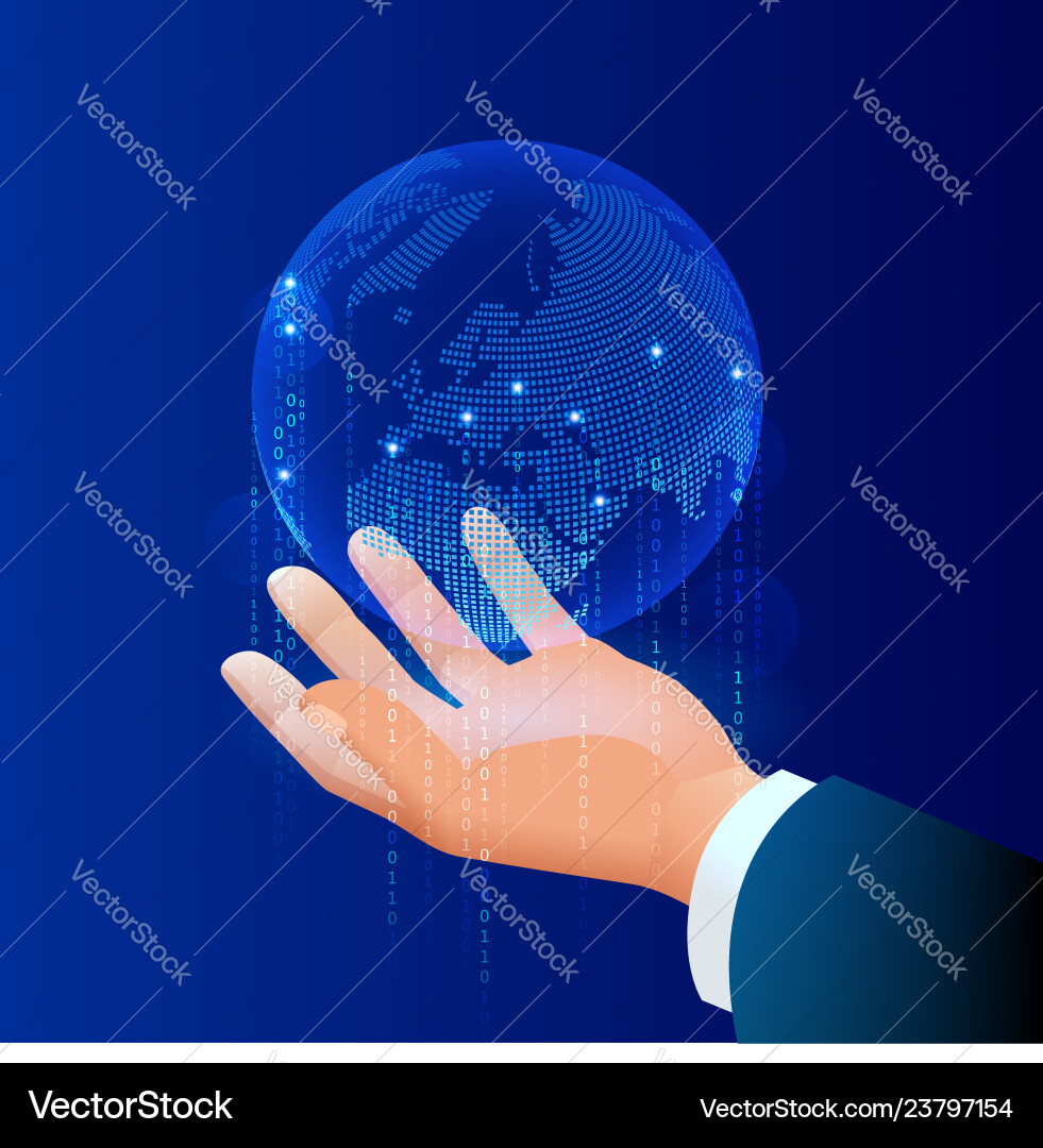 Global Network Communication Vector Image