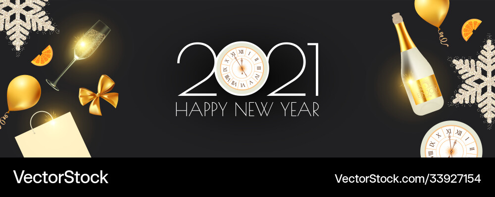 Happy new 2021 year elegant poster template Happy new 2021 year elegant poster template vector image