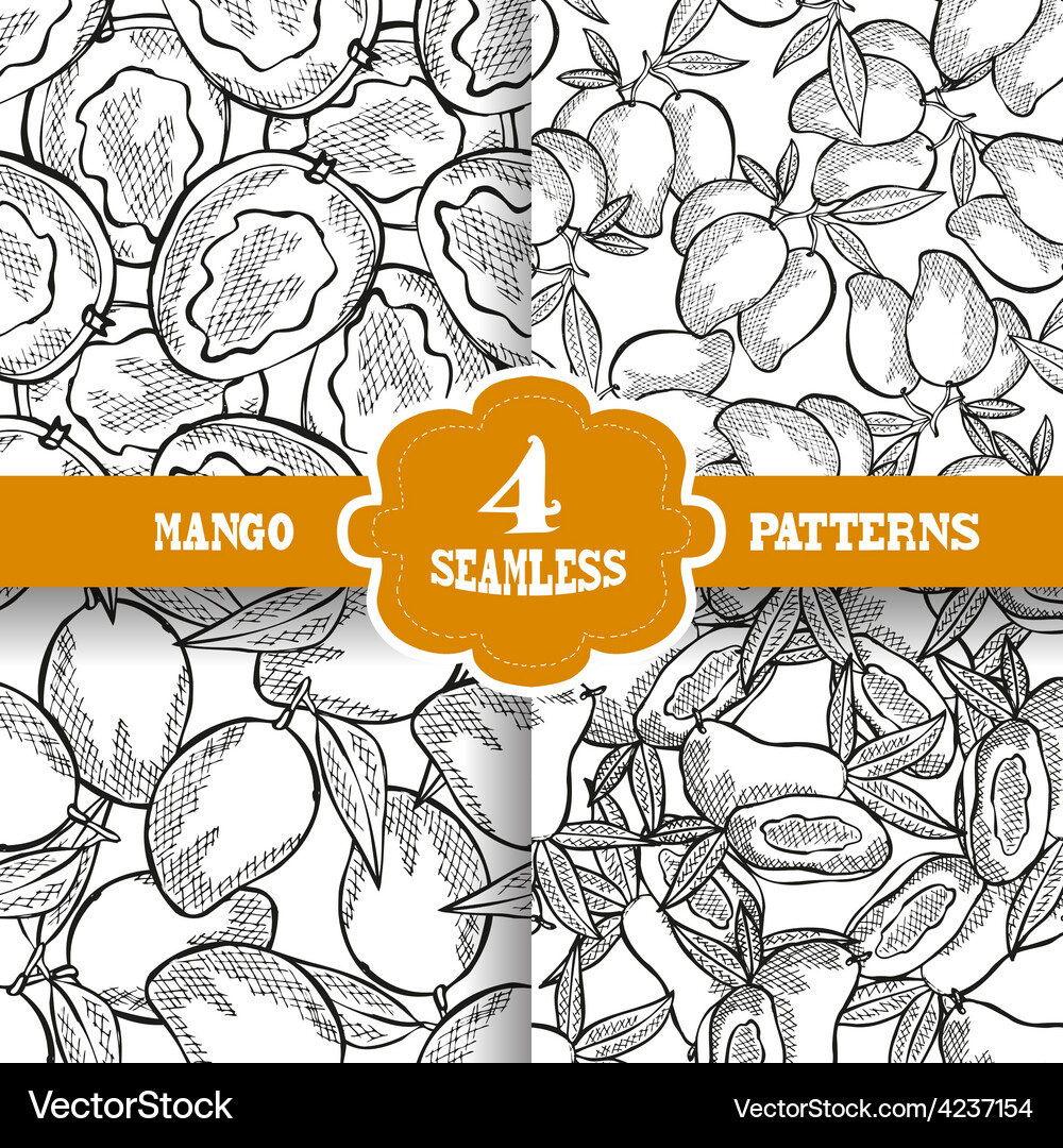 Seamless patterns set Vector Image