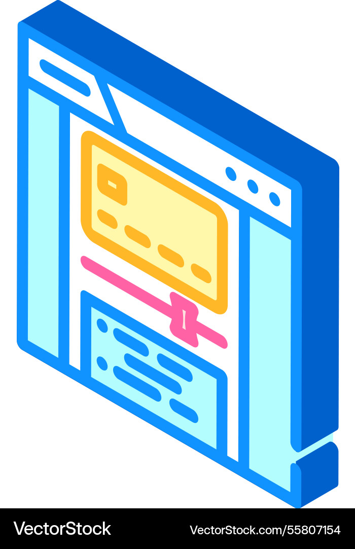 Spending limits budget planning isometric icon Spending limits budget planning isometric icon vector image