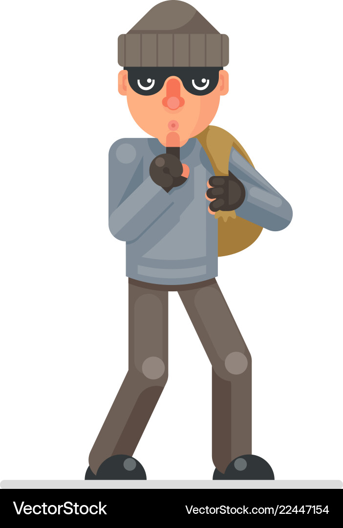 Stole Tasche Geld Stille Finger böse gierig Dieb Stole Tasche Geld Stille Finger böse gierig Dieb vektorbild