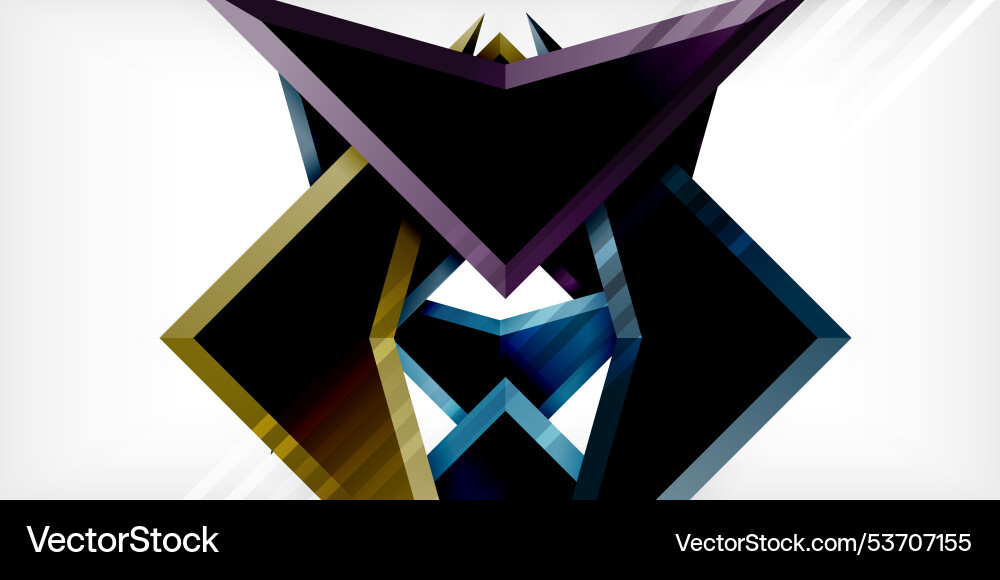 Arrows with 3d effect abstract background Vector Image