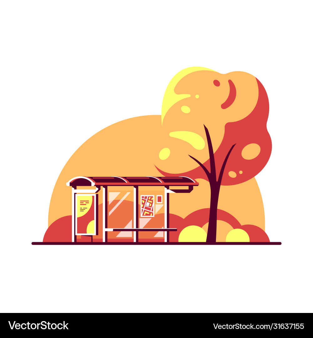 Bus stop Royalty Free Vector Image - VectorStock
