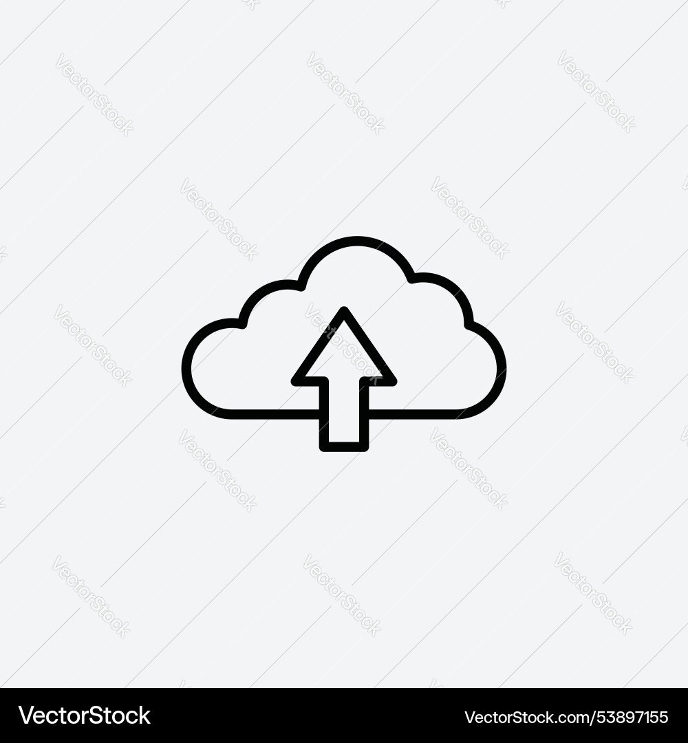 Cloud upload icon set vector image
