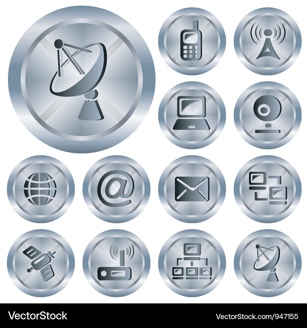 Communication Icons Set Vector Image