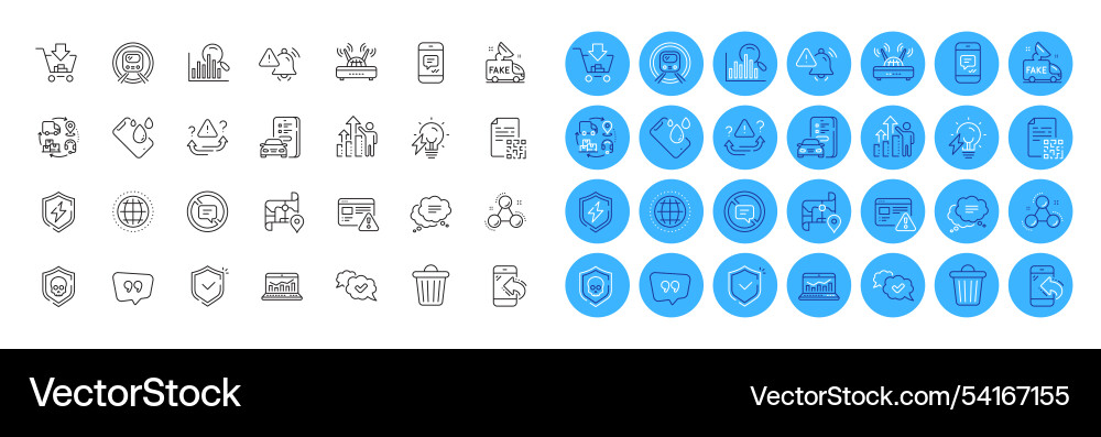 Incoming call search and map line icons pack Incoming call search and map line icons pack Vector Image