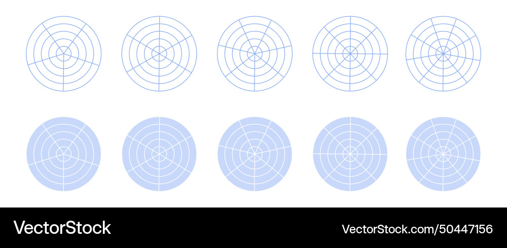 Concentric Circles Isolated Template Polar Grid Vector Image Concentric Circles Isolated Template Polar Grid Vector Image