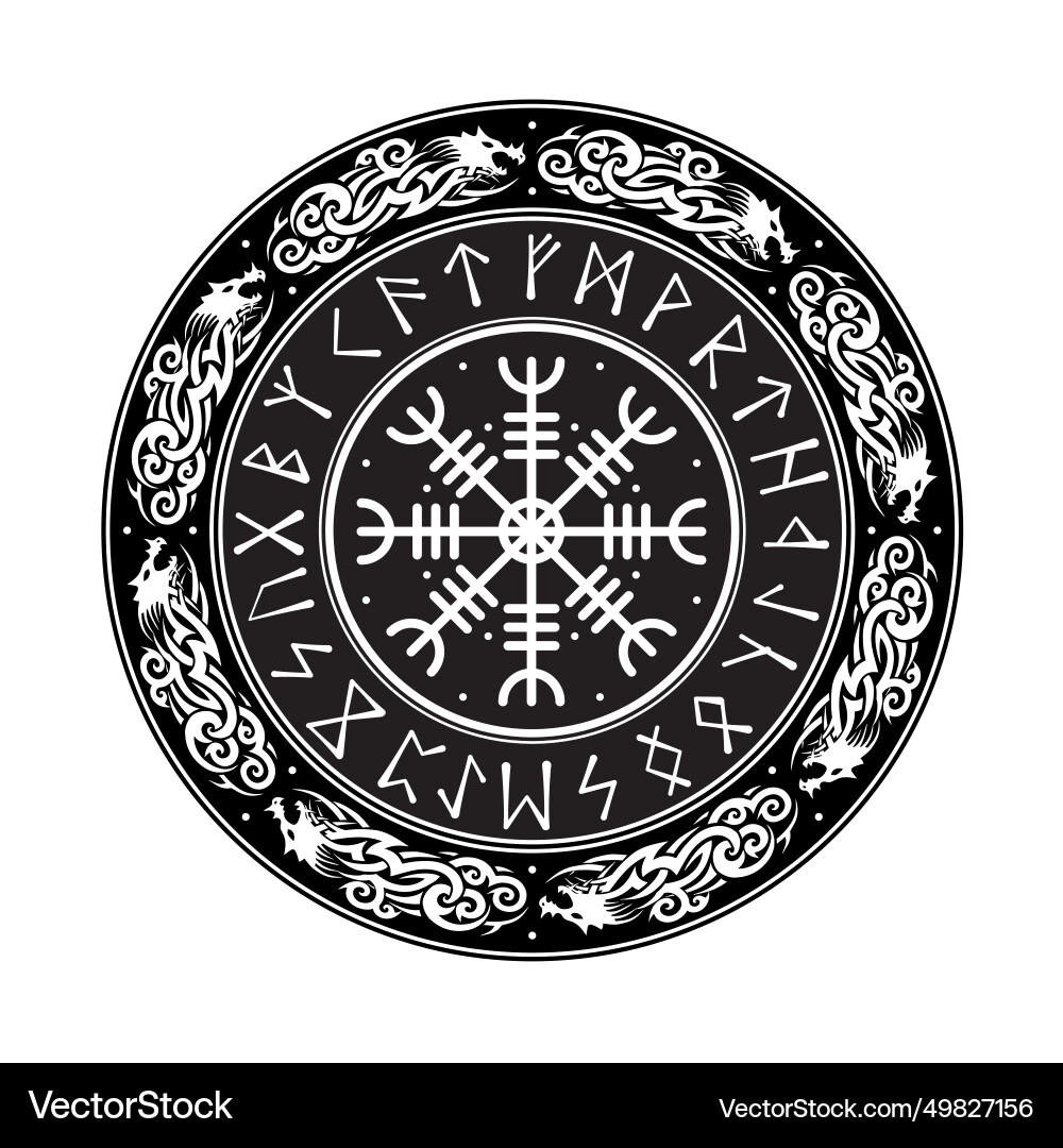 Gragon pattern circle Gragon pattern circle vector image
