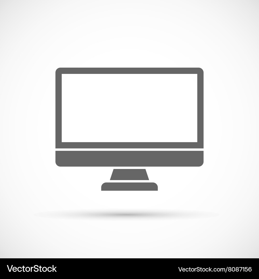 Modern Computer Monitor Icon Vector Image