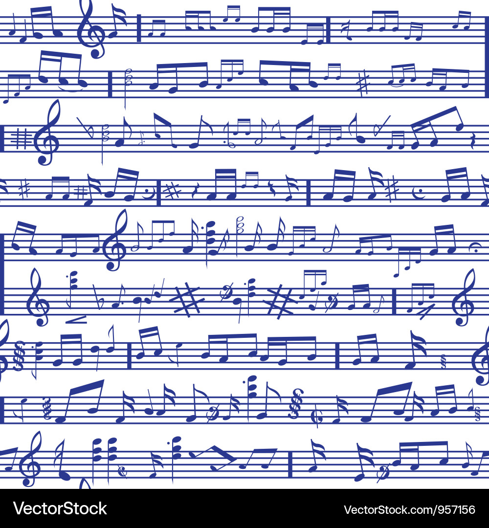 Music Notes Seamless Pattern vector image