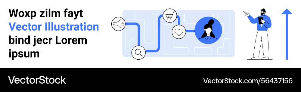 Professional presenting data connection flow vector image