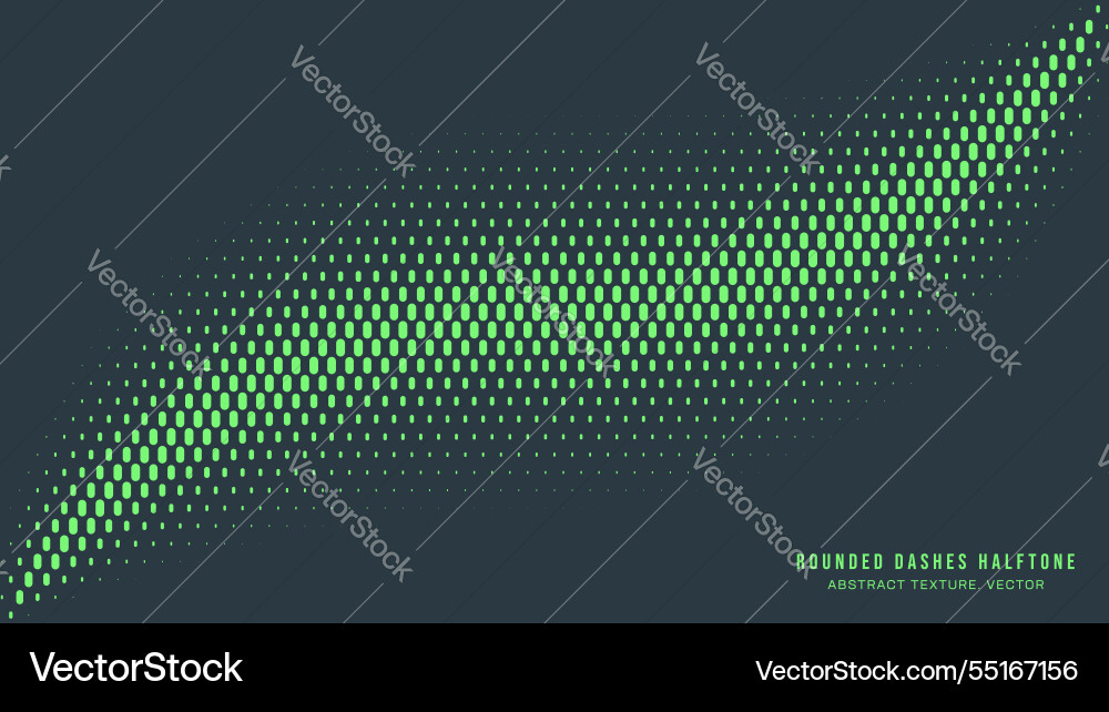 Rounded dashes halftone pattern smooth wavy Rounded dashes halftone pattern smooth wavy vector image