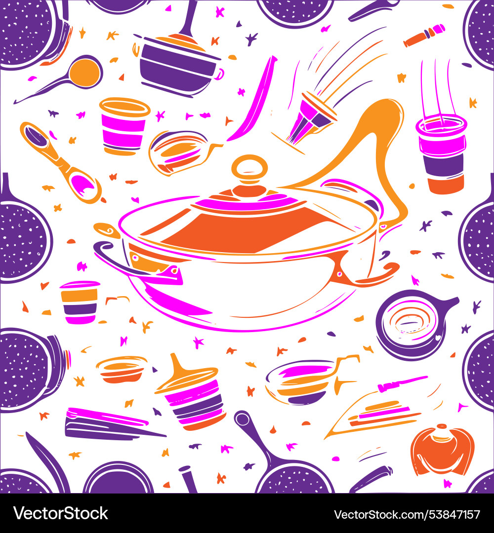 Cauldron abstract pattern seamless Cauldron abstract pattern seamless Vector Image