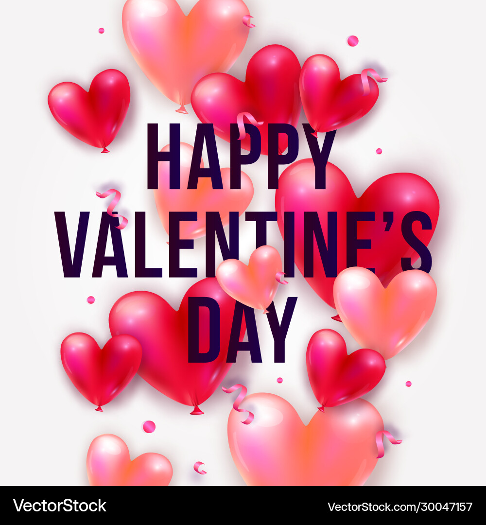 Holiday romantic with realistic 3d flying bunch Holiday romantic with realistic 3d flying bunch vector image