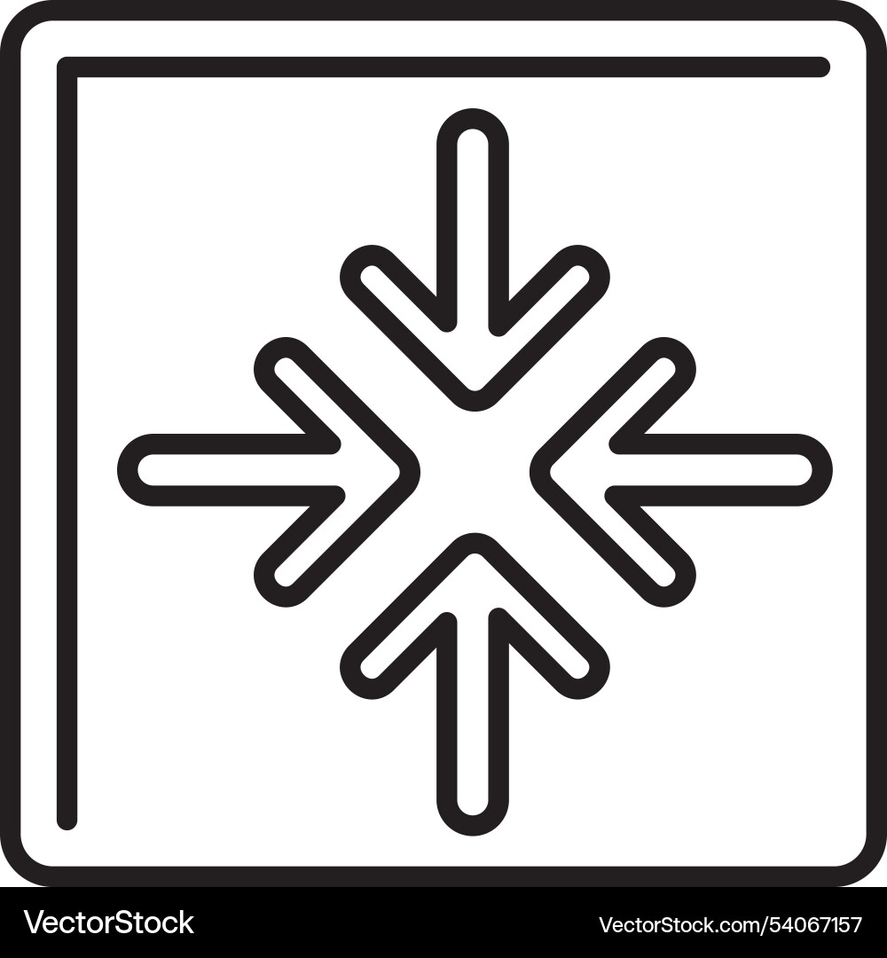 Minimize line icon design Vector Image
