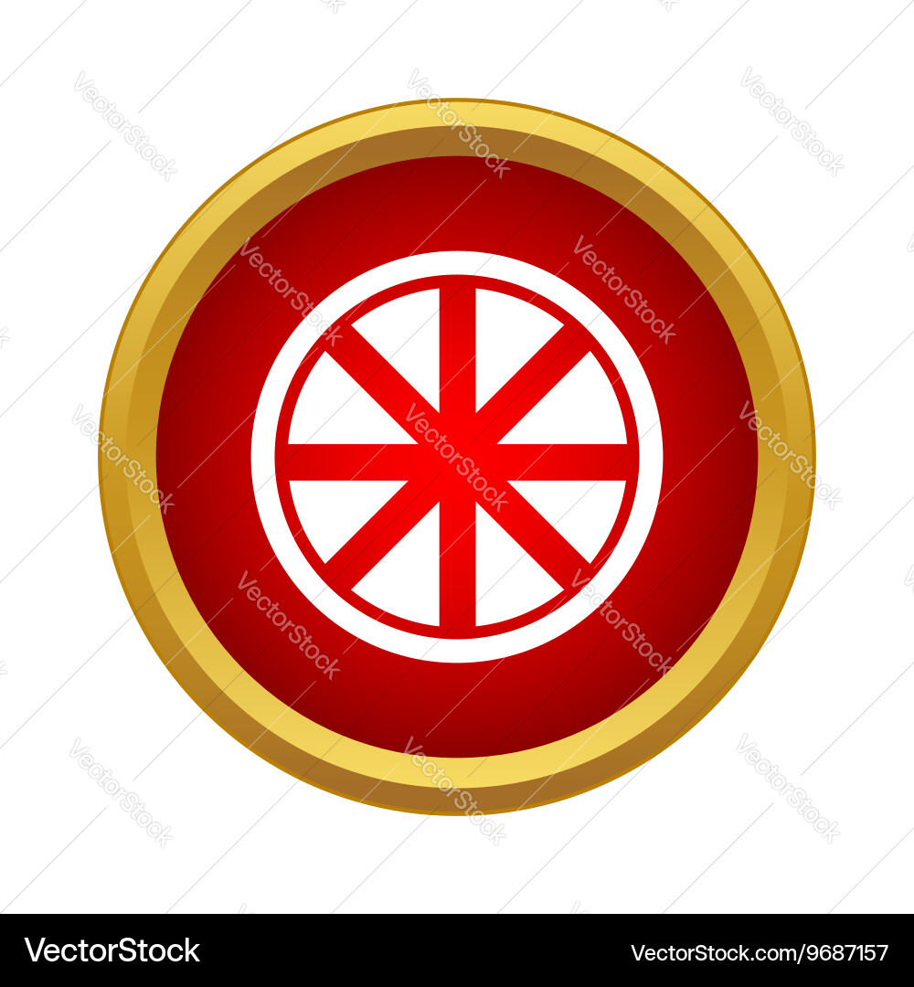 Rays in the circle icon simple style Vector Image