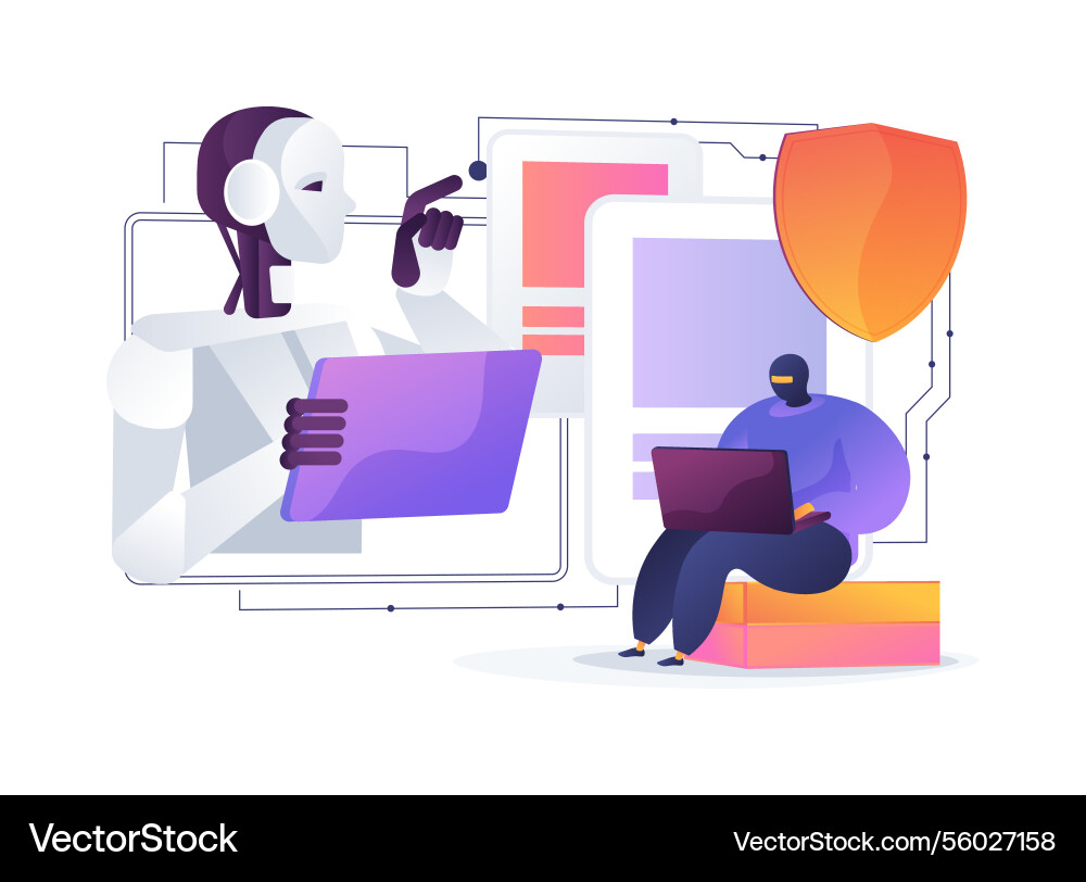 Ai-powered fraud detection abstract concept Ai-powered fraud detection abstract concept vector image
