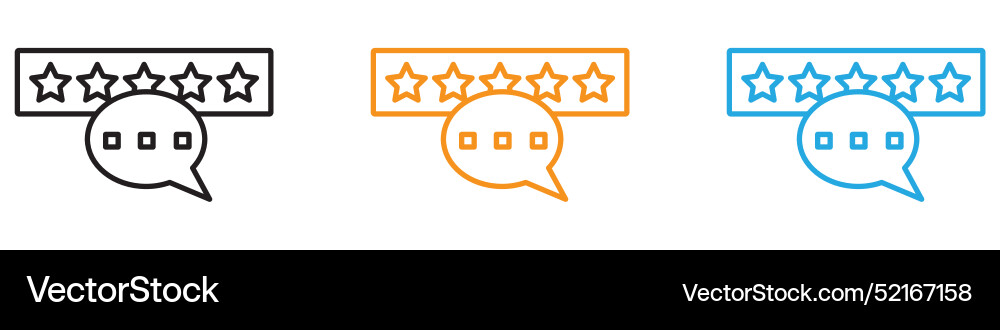Feedback icon logo set collection for web app ui vector image