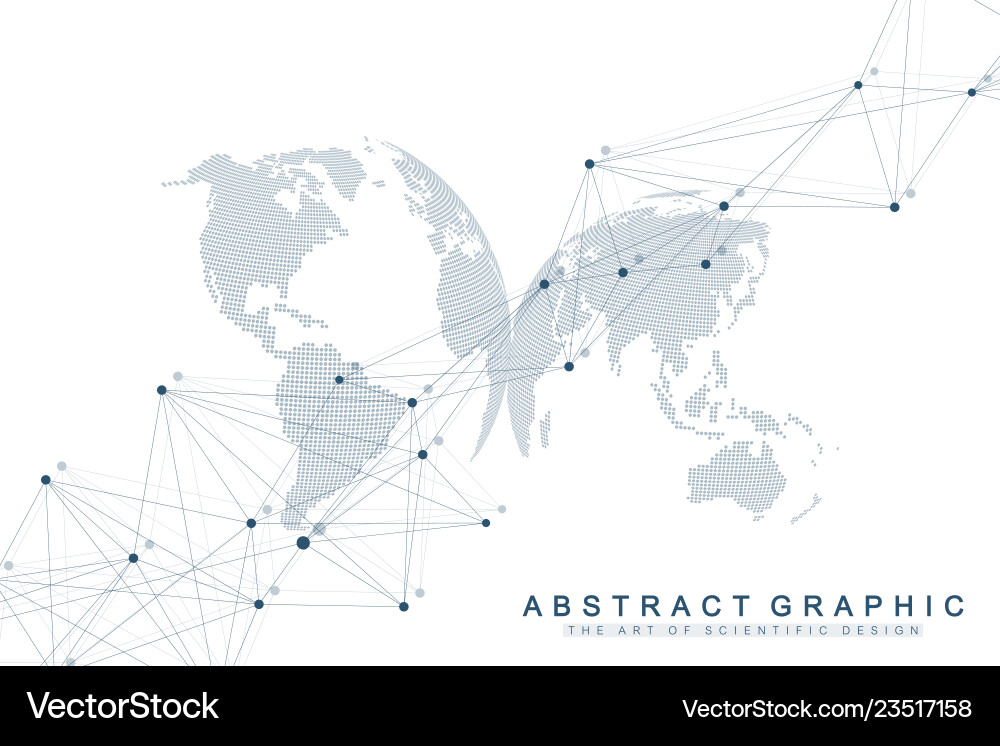 Geometric abstract background with connected line Geometric abstract background with connected line Vector Image