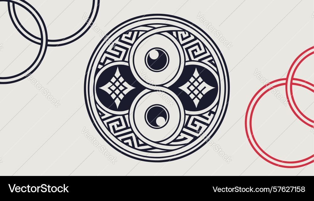 Intricate abstract circular patterns elegant vector image