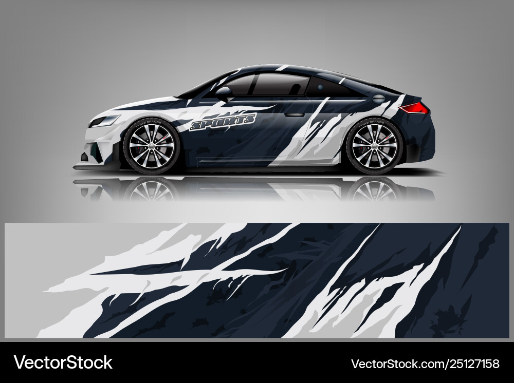 Racing Car Stripe Wrap Vector Image