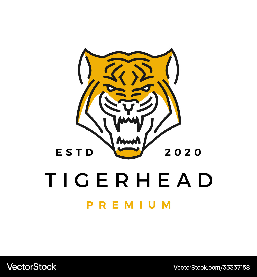 Tiger head logo icon Tiger head logo icon vector image