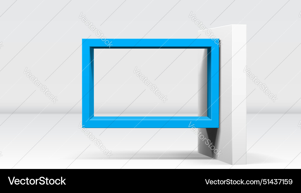 3d frame on stand or abstract minimalistic 3d frame on stand or abstract minimalistic vector image