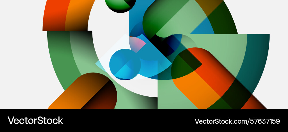 Abstract composition overlapping shapes create Abstract composition overlapping shapes create Vector Image