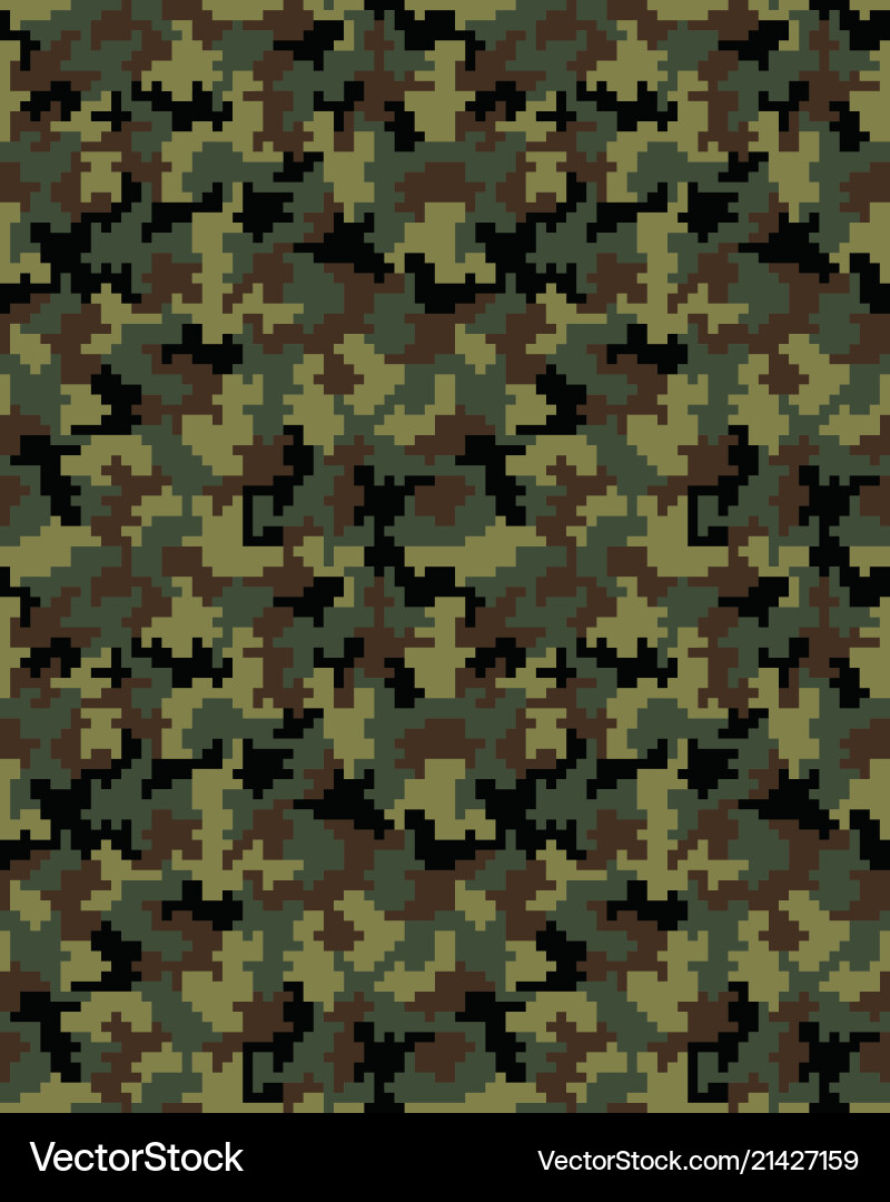 Digital Camouflage Pixel Pattern Vector Image